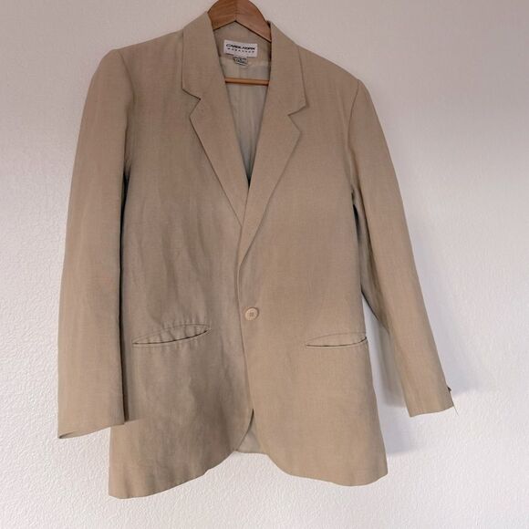 100% linen tan blazer - Picture 5 of 7